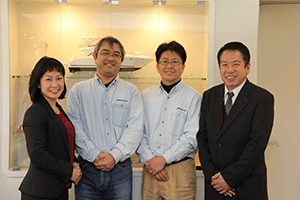 NTTビジネスソリューションズ中谷、キサカの根岸課長、久保課長、NTTビジネスソリューションズ藤本