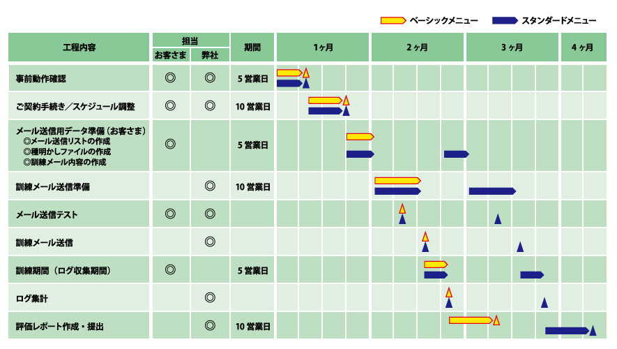 実施スケジュール例